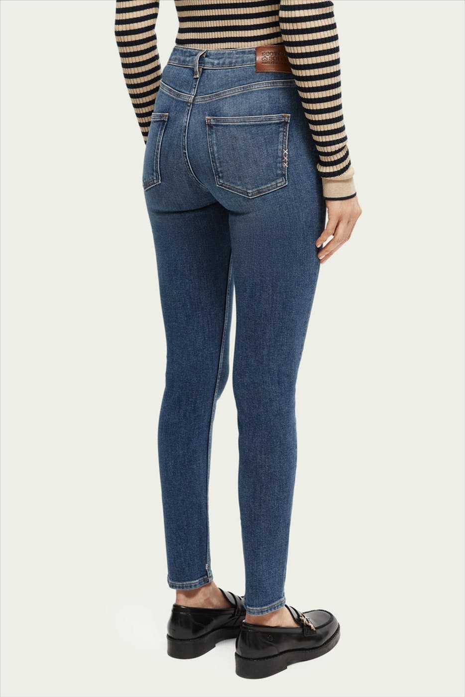 Scotch & Soda - Donkerblauwe Haut High Rise Skinny Fit jeans
