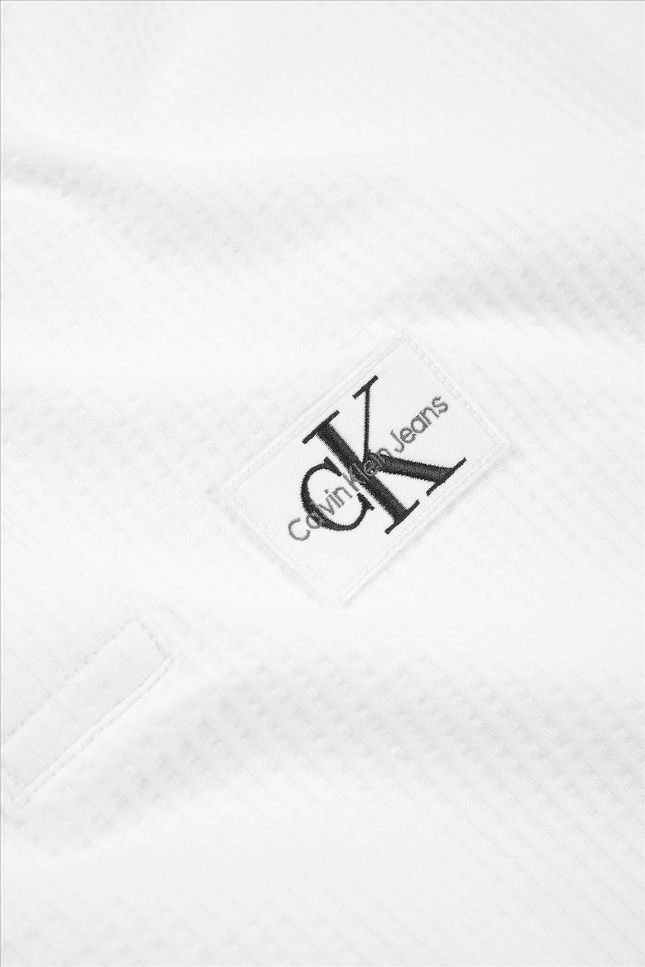 Calvin Klein Jeans - Witte Reliëf polo