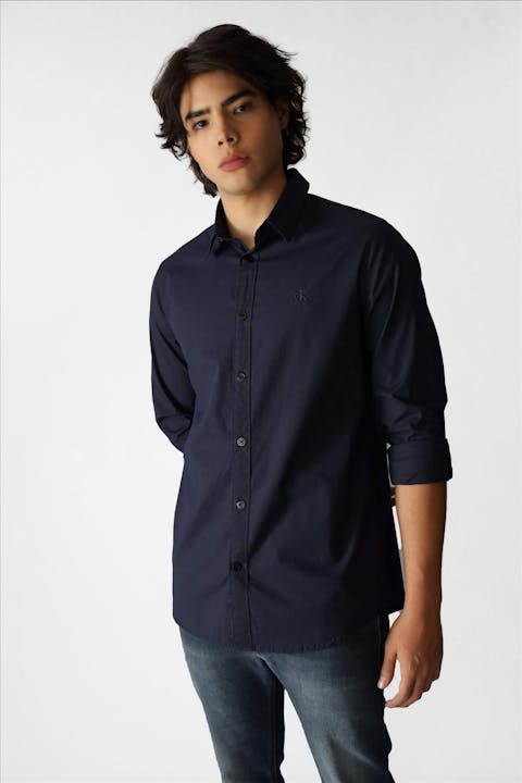Calvin Klein Jeans - Donkerblauw Slim Logo hemd