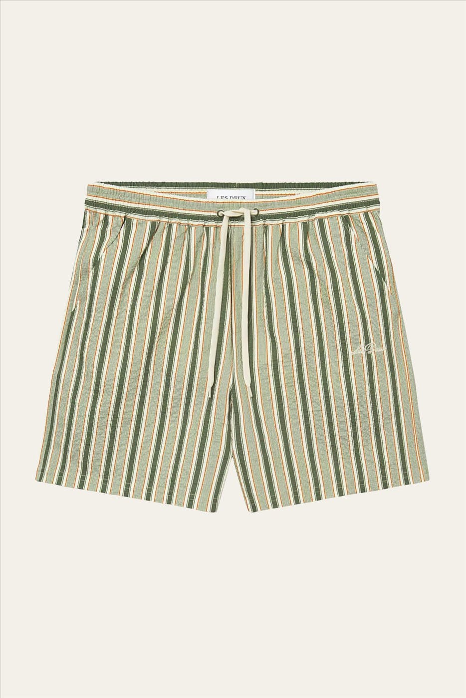 LES DEUX - Groene Stan Stripes zwemshort