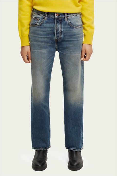Scotch & Soda - Blauwe Authentic Straight Cropped jeans