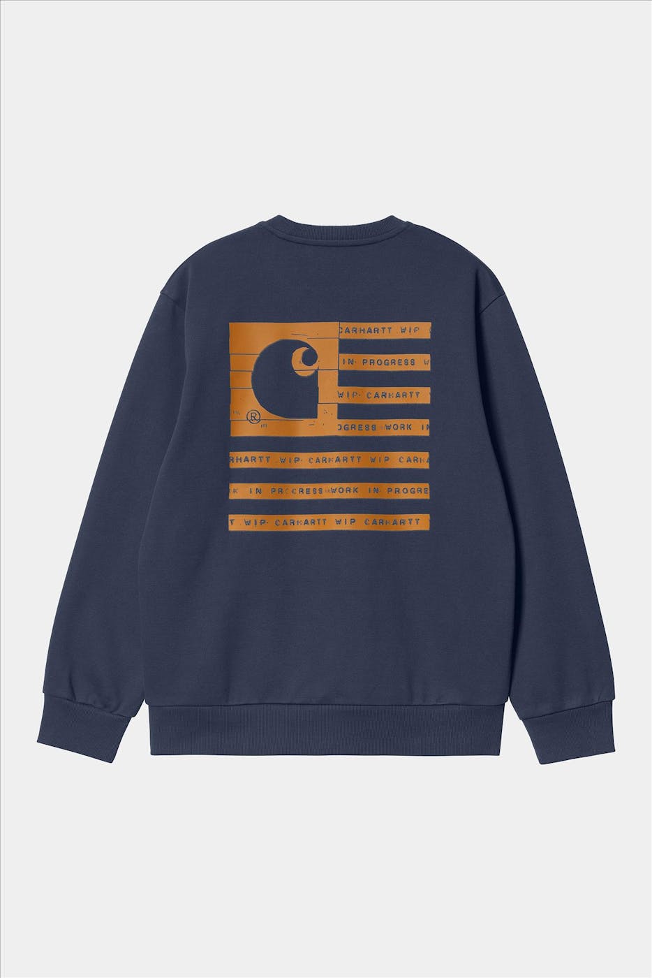 Carhartt WIP - Donkerblauwe Label State Flag sweater