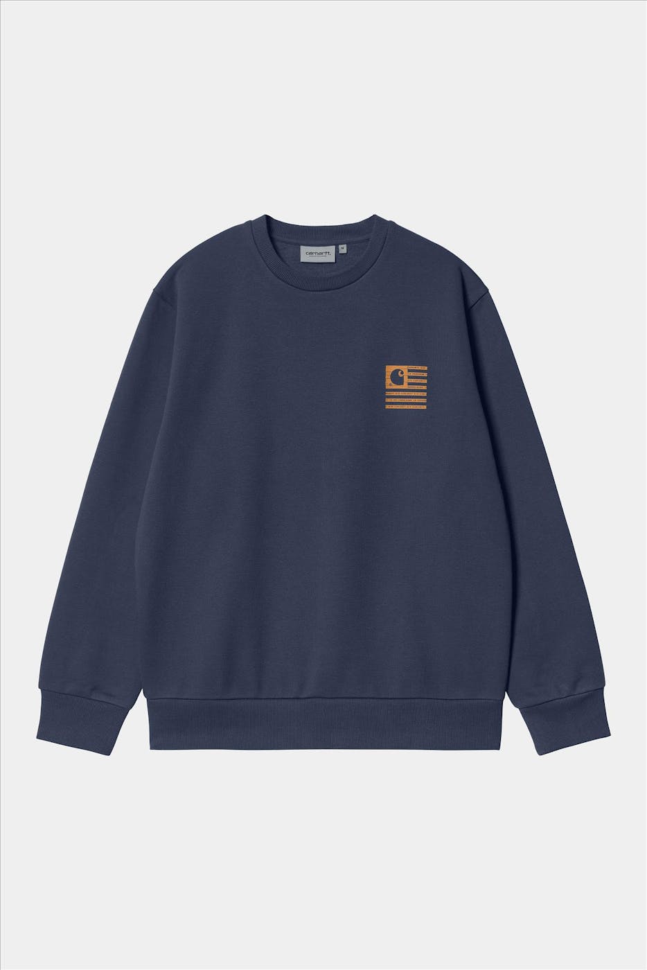 Carhartt WIP - Donkerblauwe Label State Flag sweater
