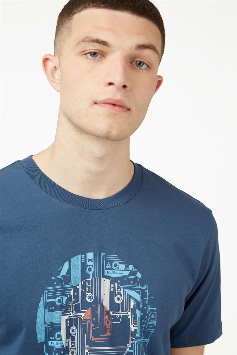 Ben Sherman - Blauwe Target Cassette T-shirt