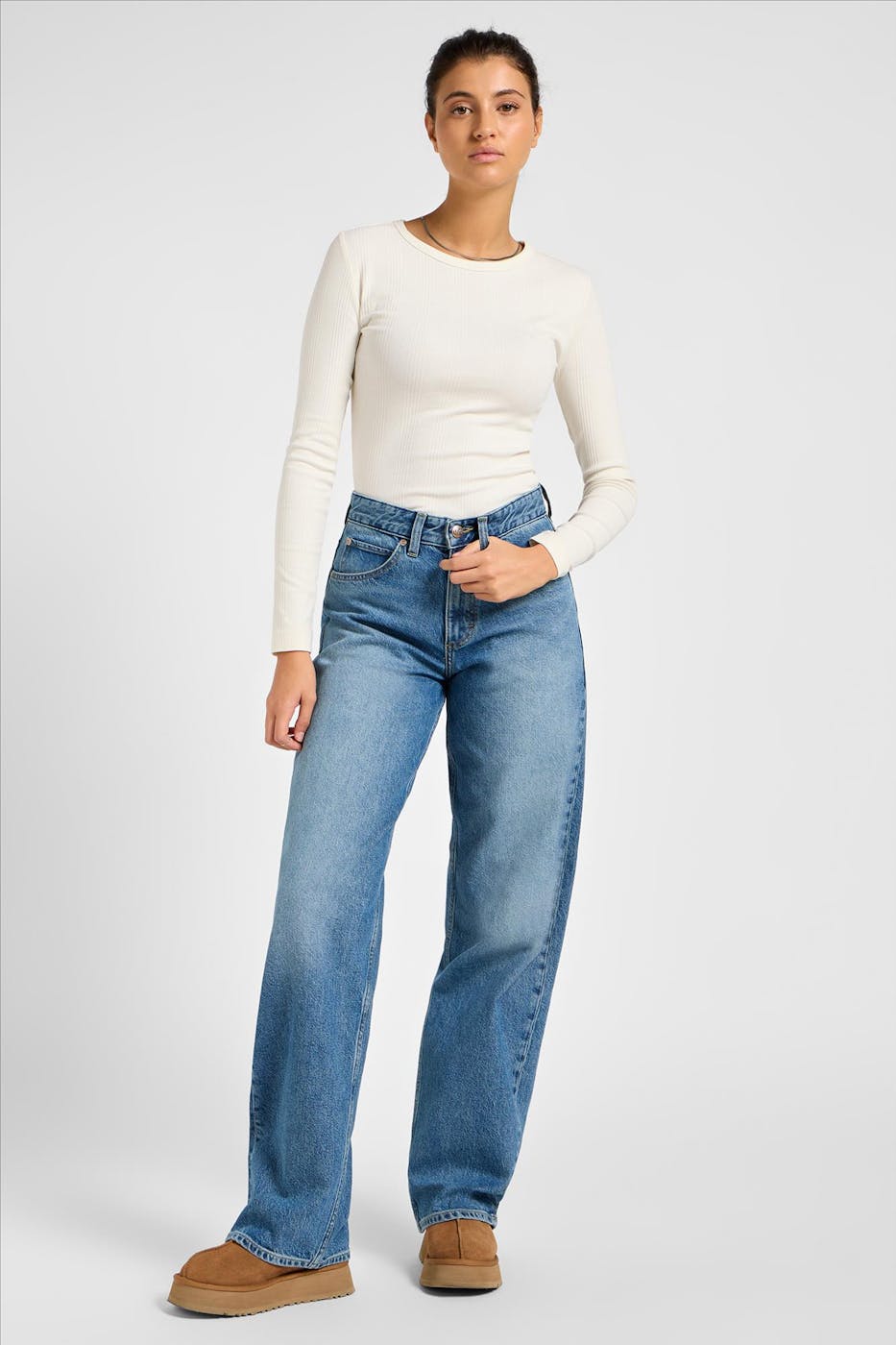 Lee - Modern Blauwe Rider loose straight jeans