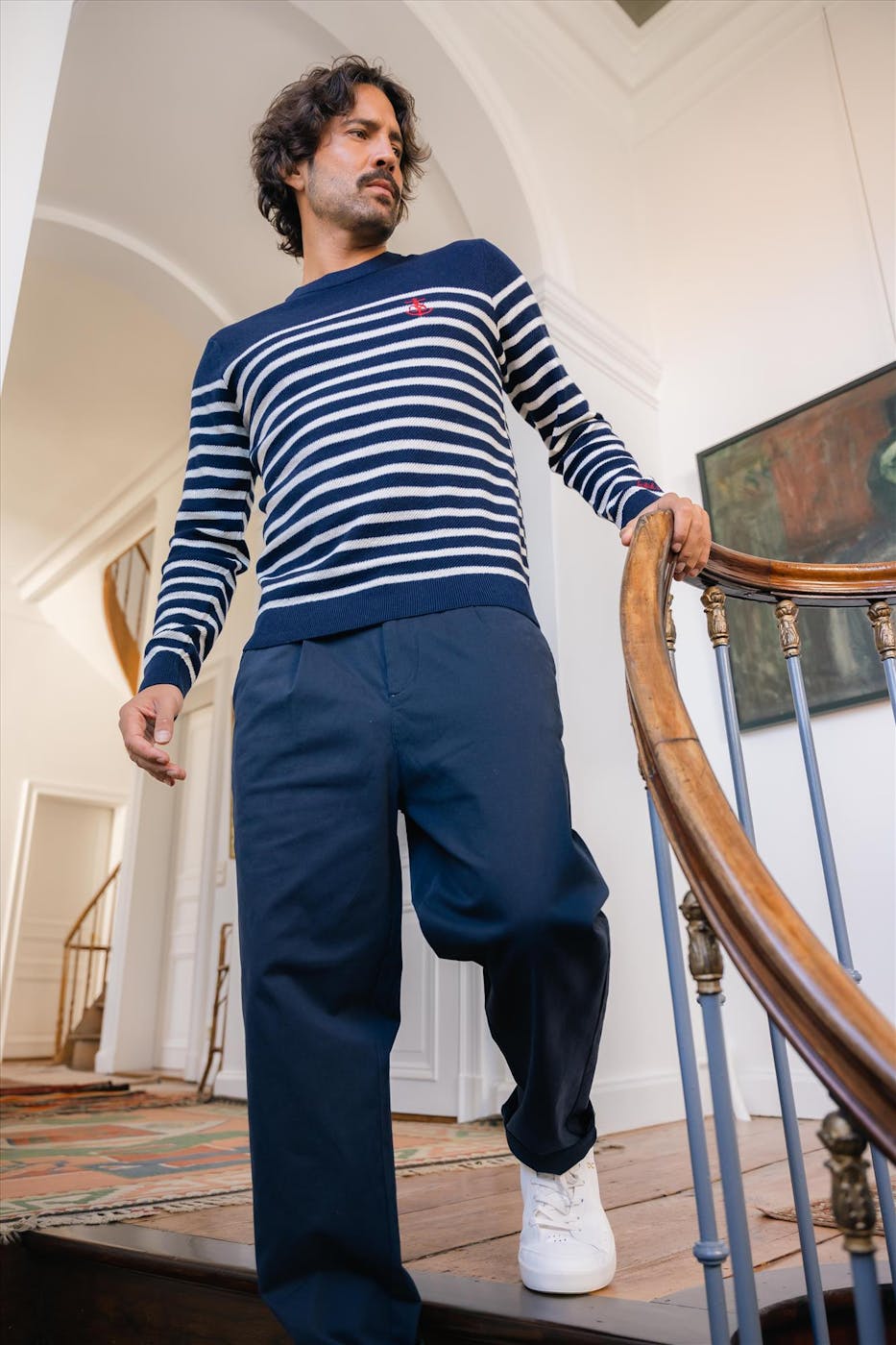 Scotch & Soda - Donkerblauwe Sailor trui