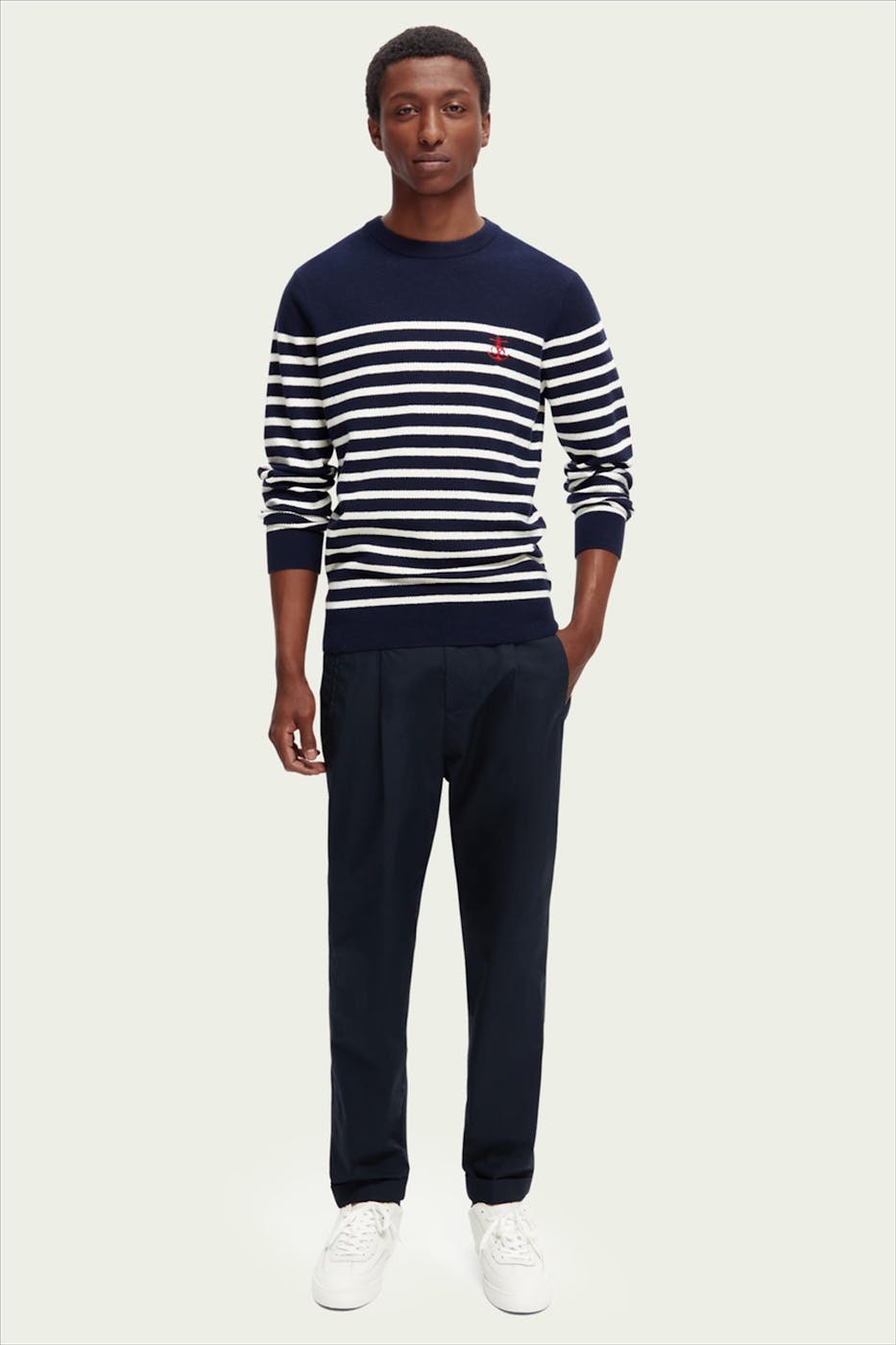 Scotch & Soda - Donkerblauwe Sailor trui