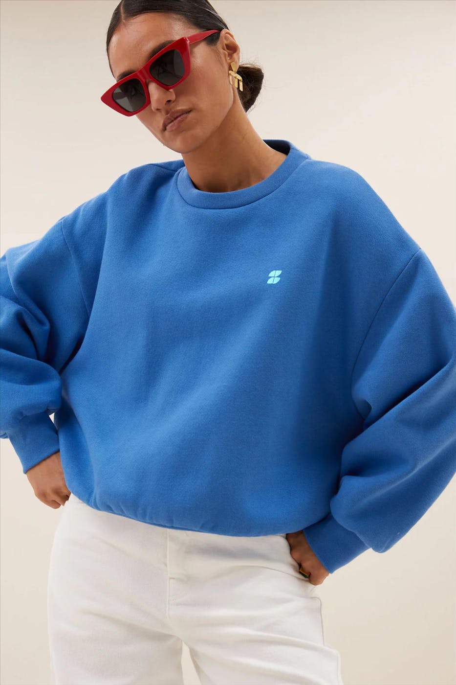 BY BAR - Blauwe Bibi Dancing sweater