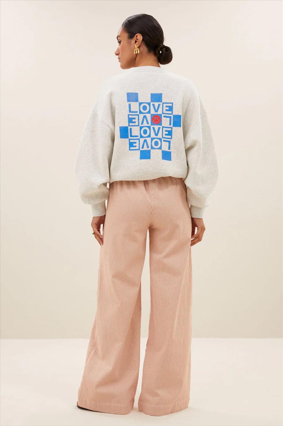 BY BAR - Lichtgrijze Bibi Love sweater