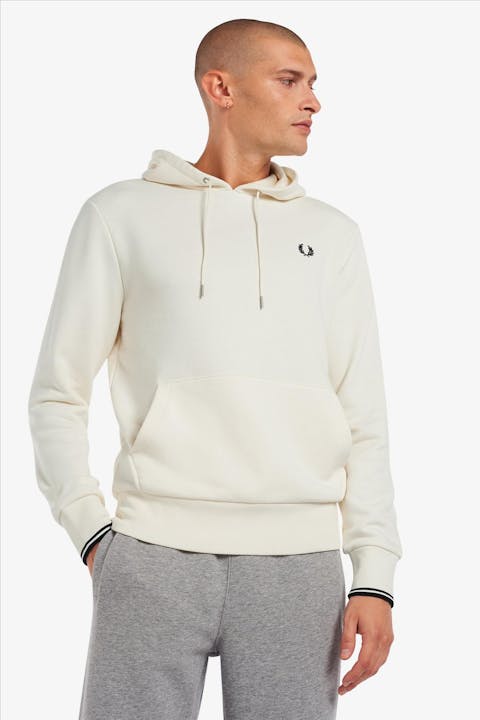 Fred Perry - Ecru Tipped Hooded sweater