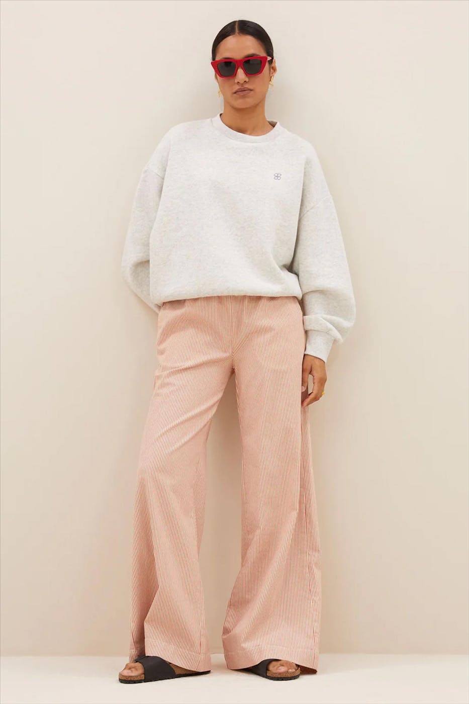 BY BAR - Lichtgrijze Bibi Love sweater