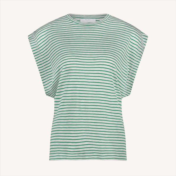 BY BAR - Ecru-Groene Mason Stripe T-shirt