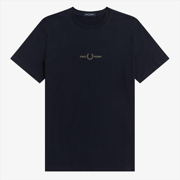 Fred Perry - Donkerblauwe Embroidered T-shirt