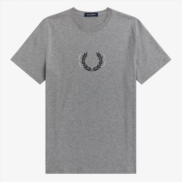 Fred Perry - Grijs mêlé Laurel Wreath T-shirt