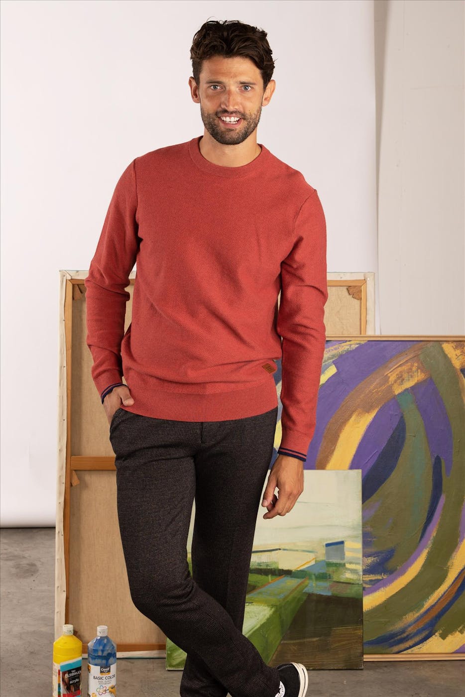 Scotch & Soda - Bordeaux Structured trui