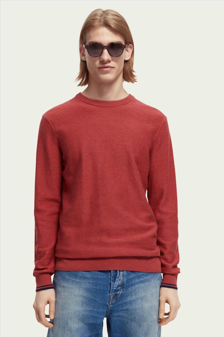 Scotch & Soda - Bordeaux Structured trui