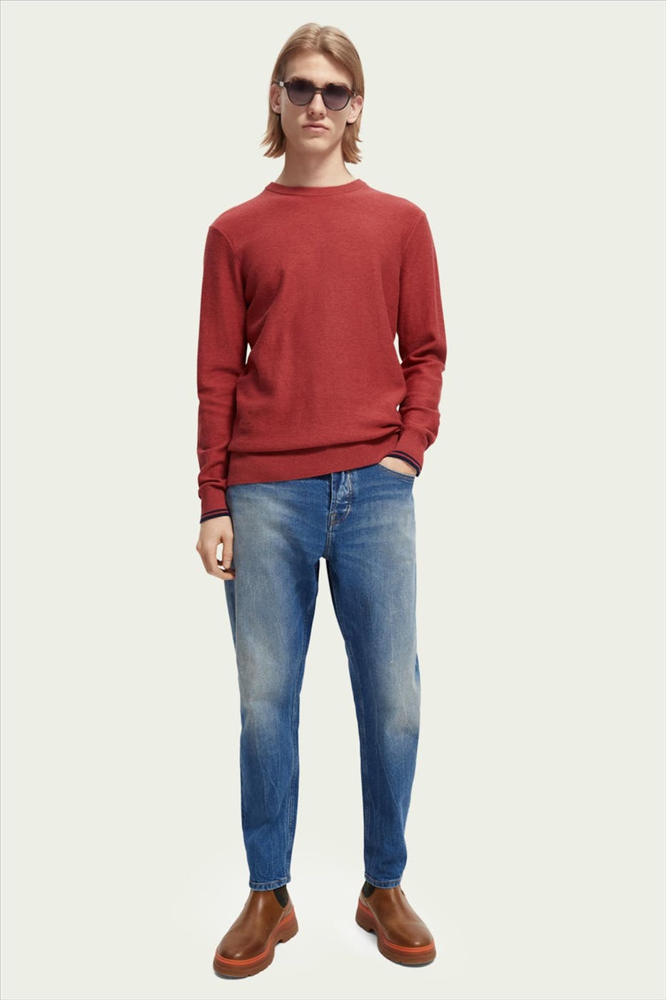 Scotch & Soda - Bordeaux Structured trui