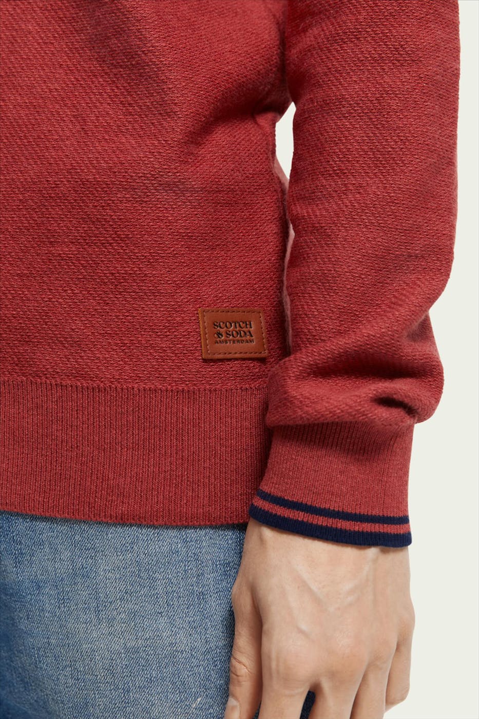 Scotch & Soda - Bordeaux Structured trui