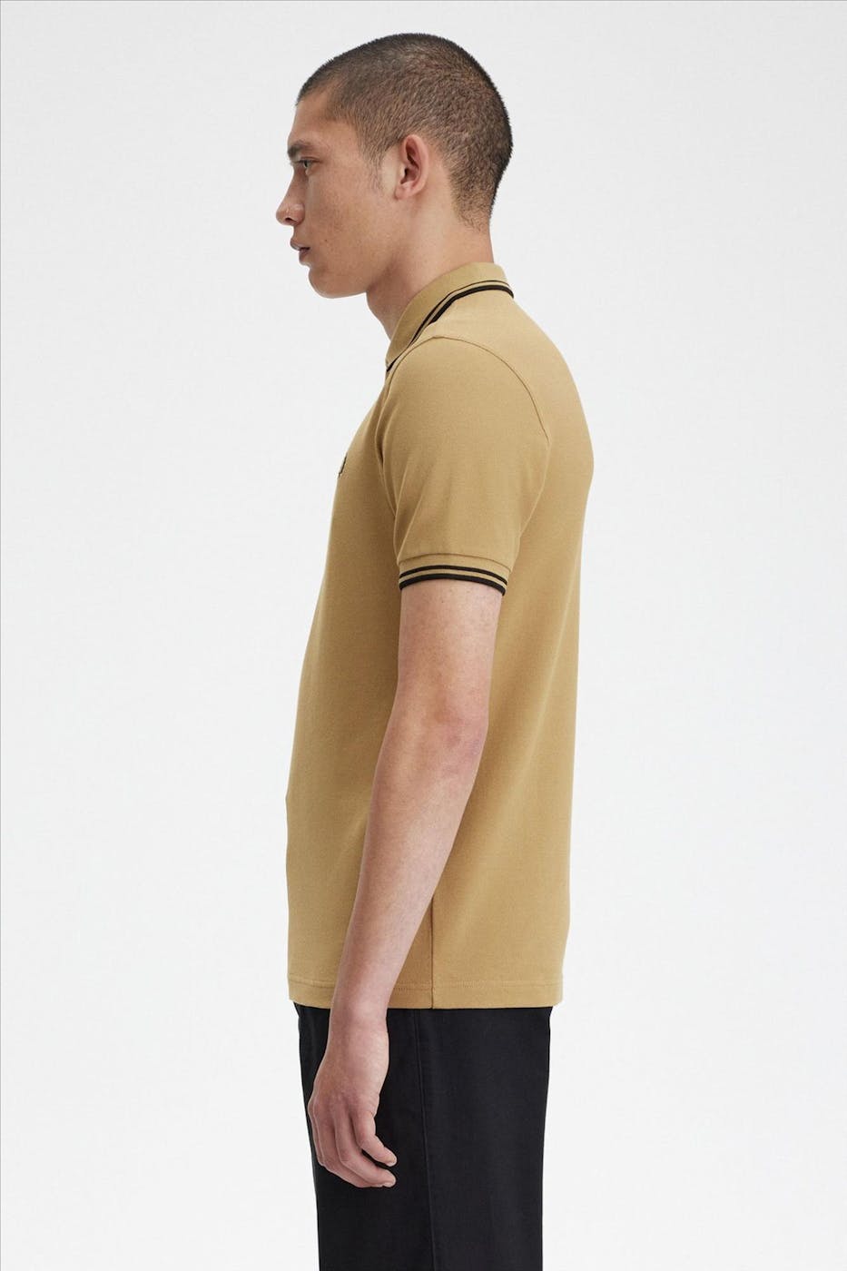 Fred Perry - Amandelbruine Twin Tipped polo