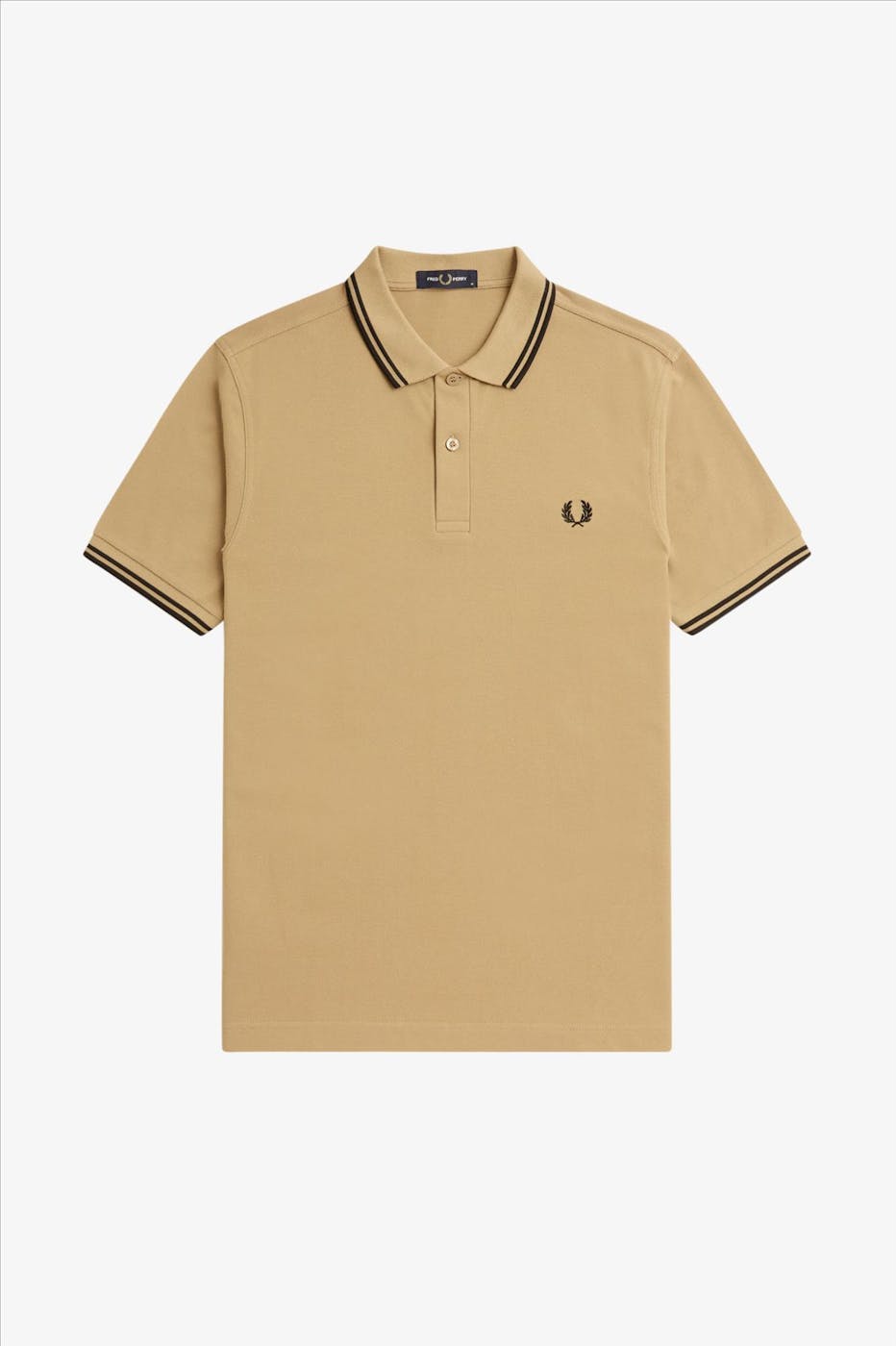 Fred Perry - Amandelbruine Twin Tipped polo