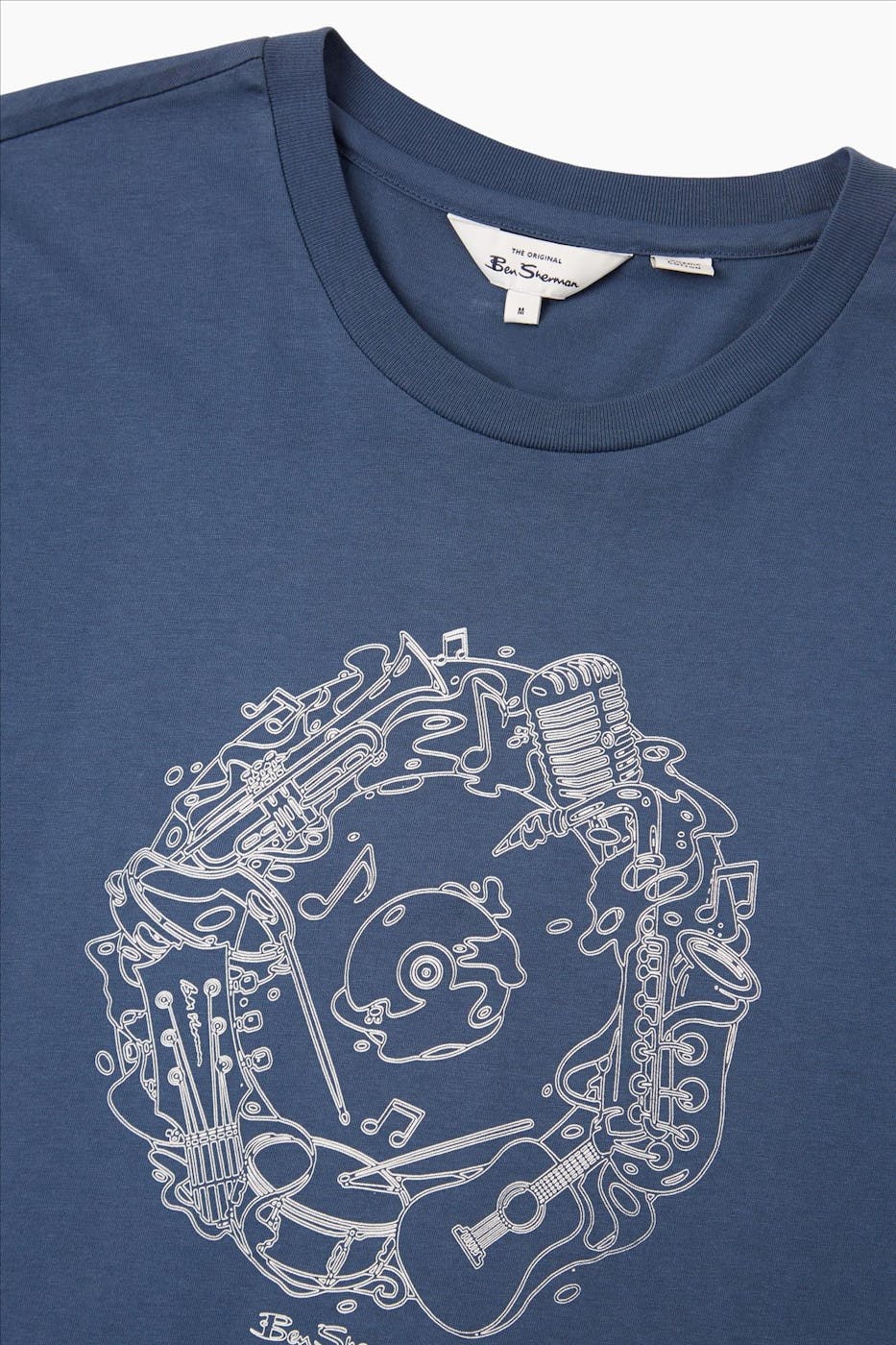 Ben Sherman - Blauwe Music Target T-shirt