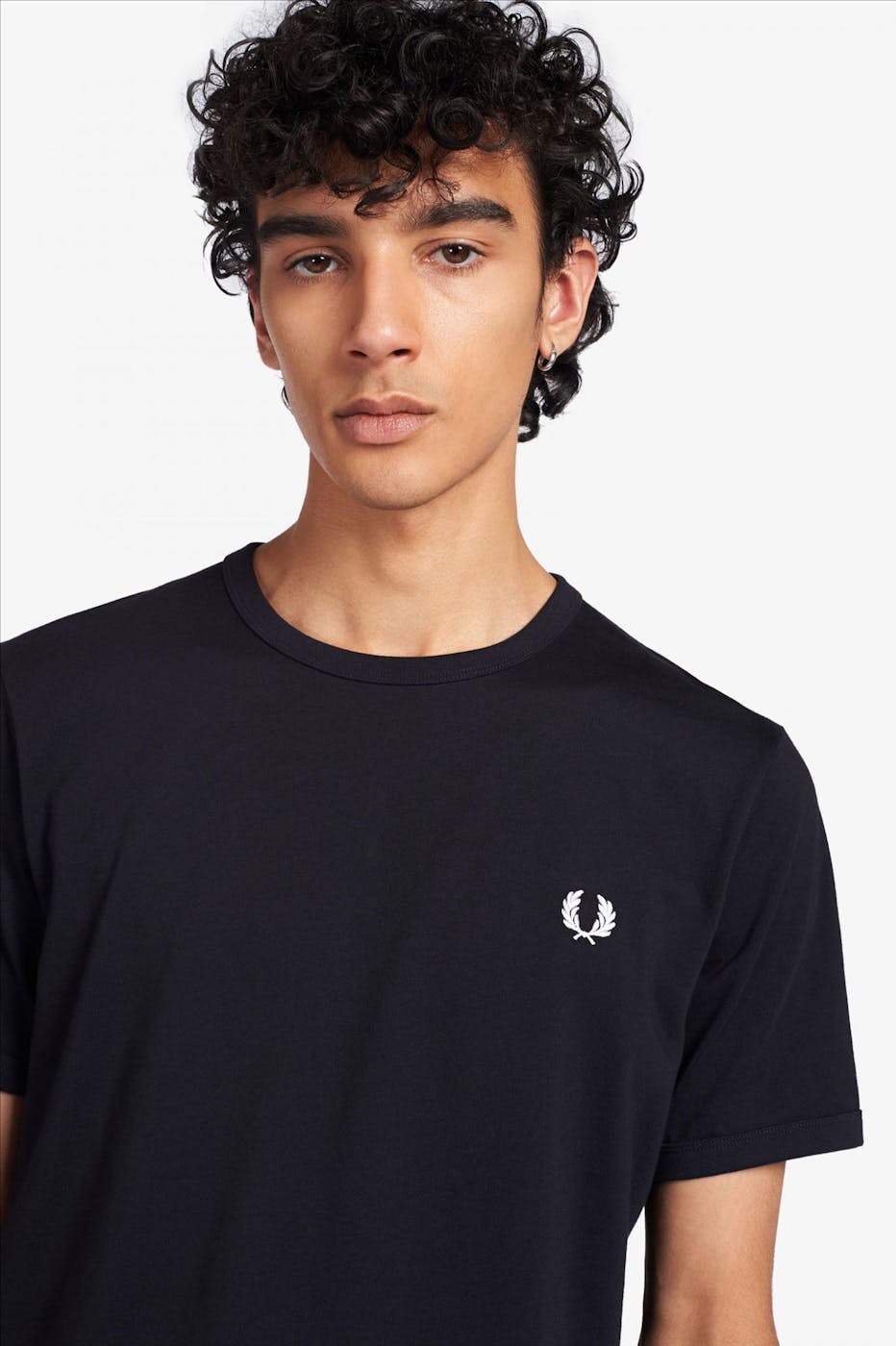 Fred Perry - Donkerblauwe Ringer T-shirt