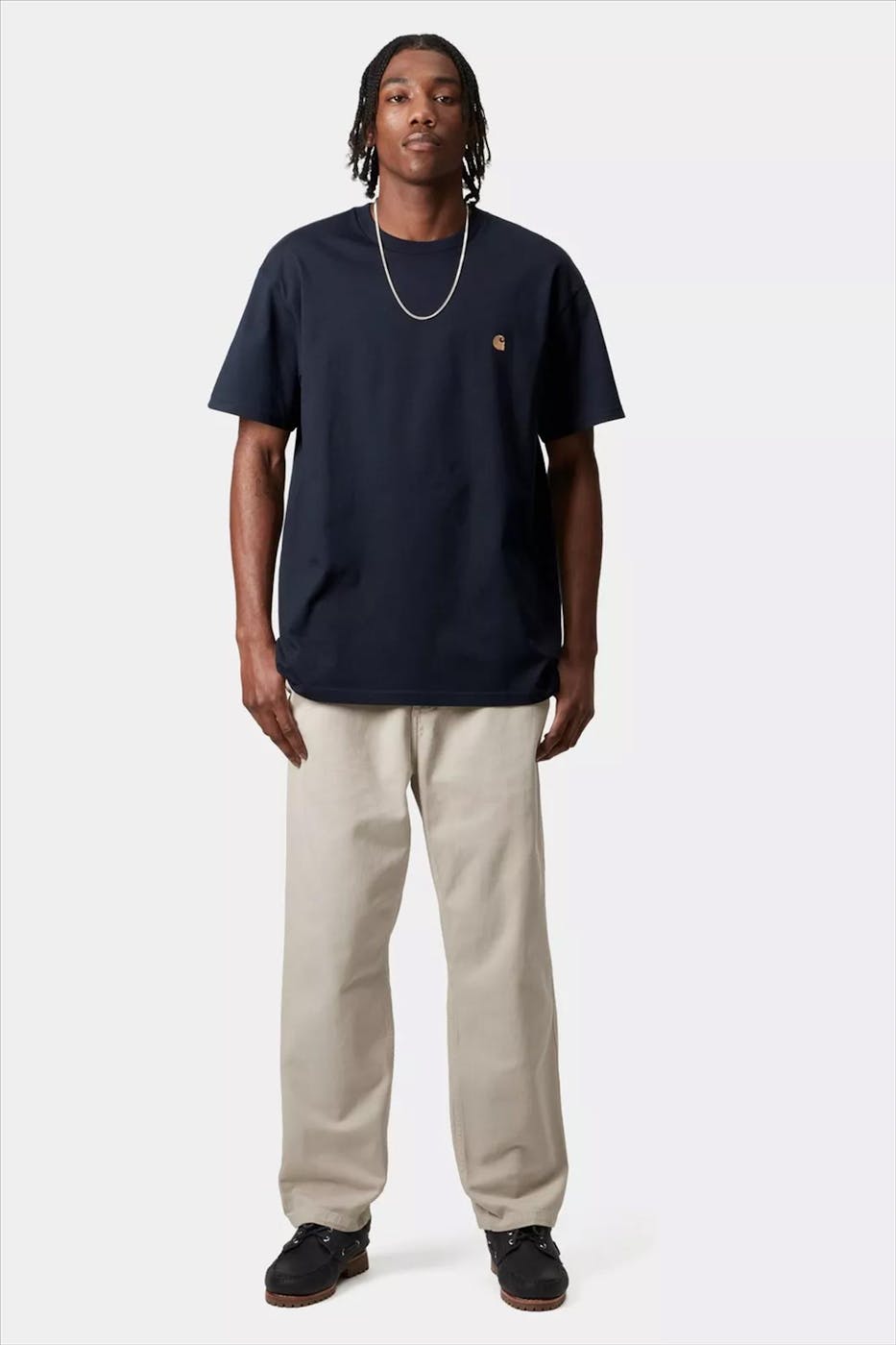 Carhartt WIP - Donkerblauwe Chase T-shirt