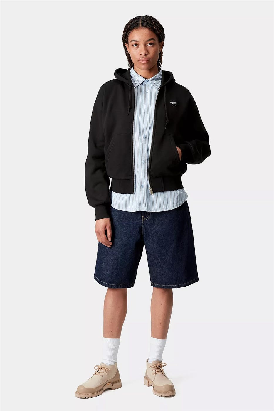 Carhartt WIP - Zwarte Heart II Hartt zip hoodie