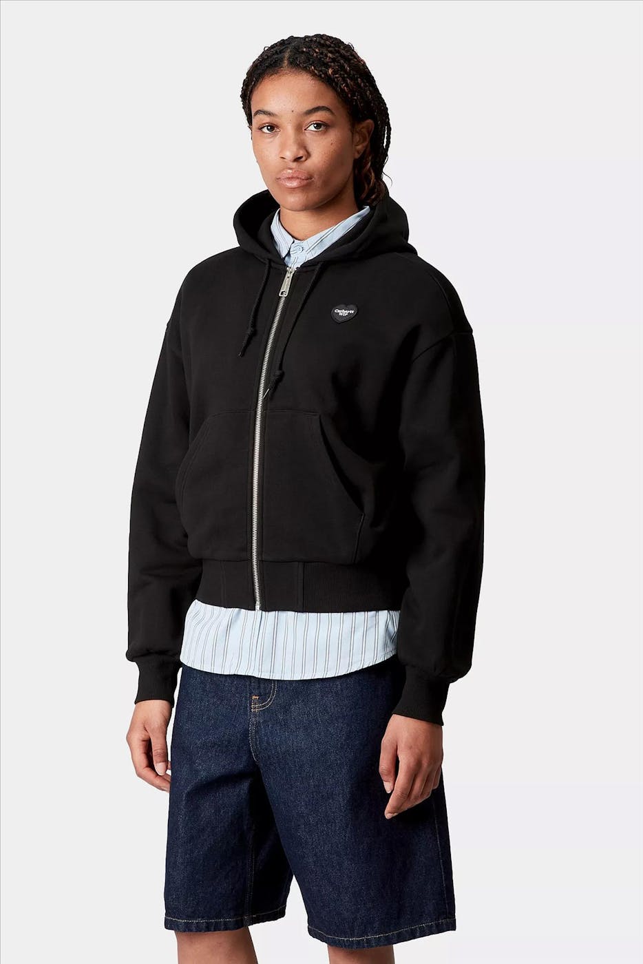 Carhartt WIP - Zwarte Heart II Hartt zip hoodie