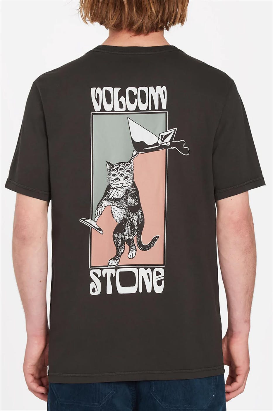 Volcom - Donkergrijze Feline T-shirt