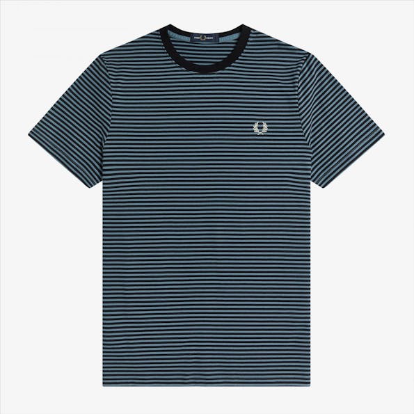Fred Perry - Blauwe Two Colour Stripe T-shirt