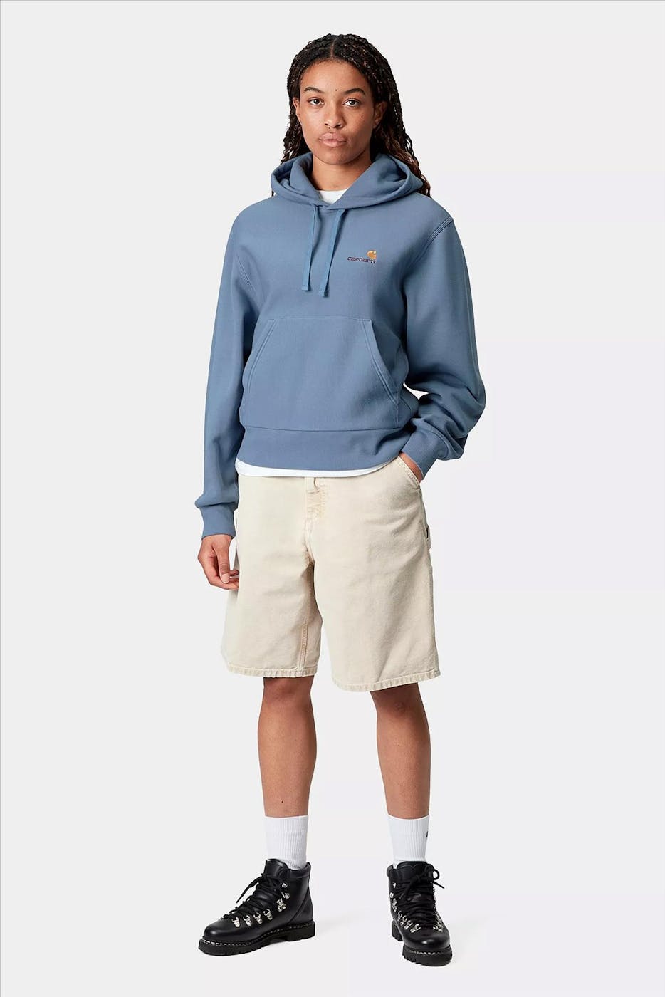 Carhartt WIP - Middenblauwe W' American Script hoodie