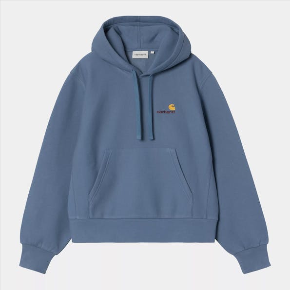 Carhartt WIP - Middenblauwe W' American Script hoodie