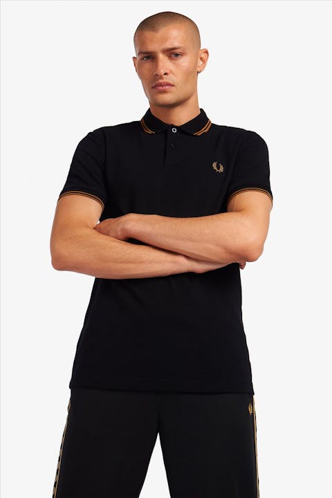 Fred Perry - Zwart-beige Twin Tipped polo