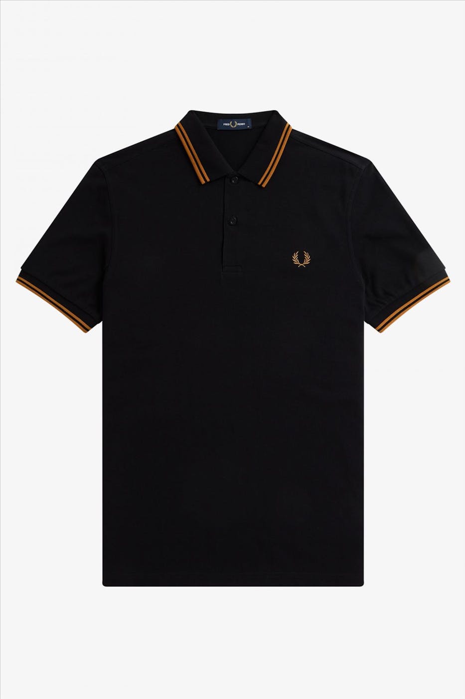 Fred Perry - Zwart-beige Twin Tipped polo