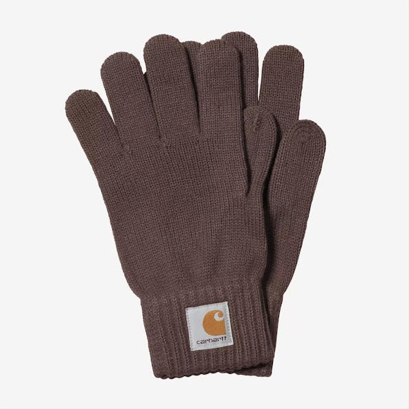 Carhartt WIP - Donkerbruine Watch handschoenen