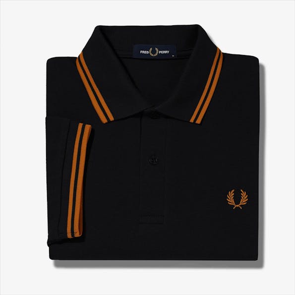 Fred Perry - Zwart-beige Twin Tipped polo