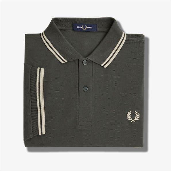 Fred Perry - Kaki Twin Tipped polo