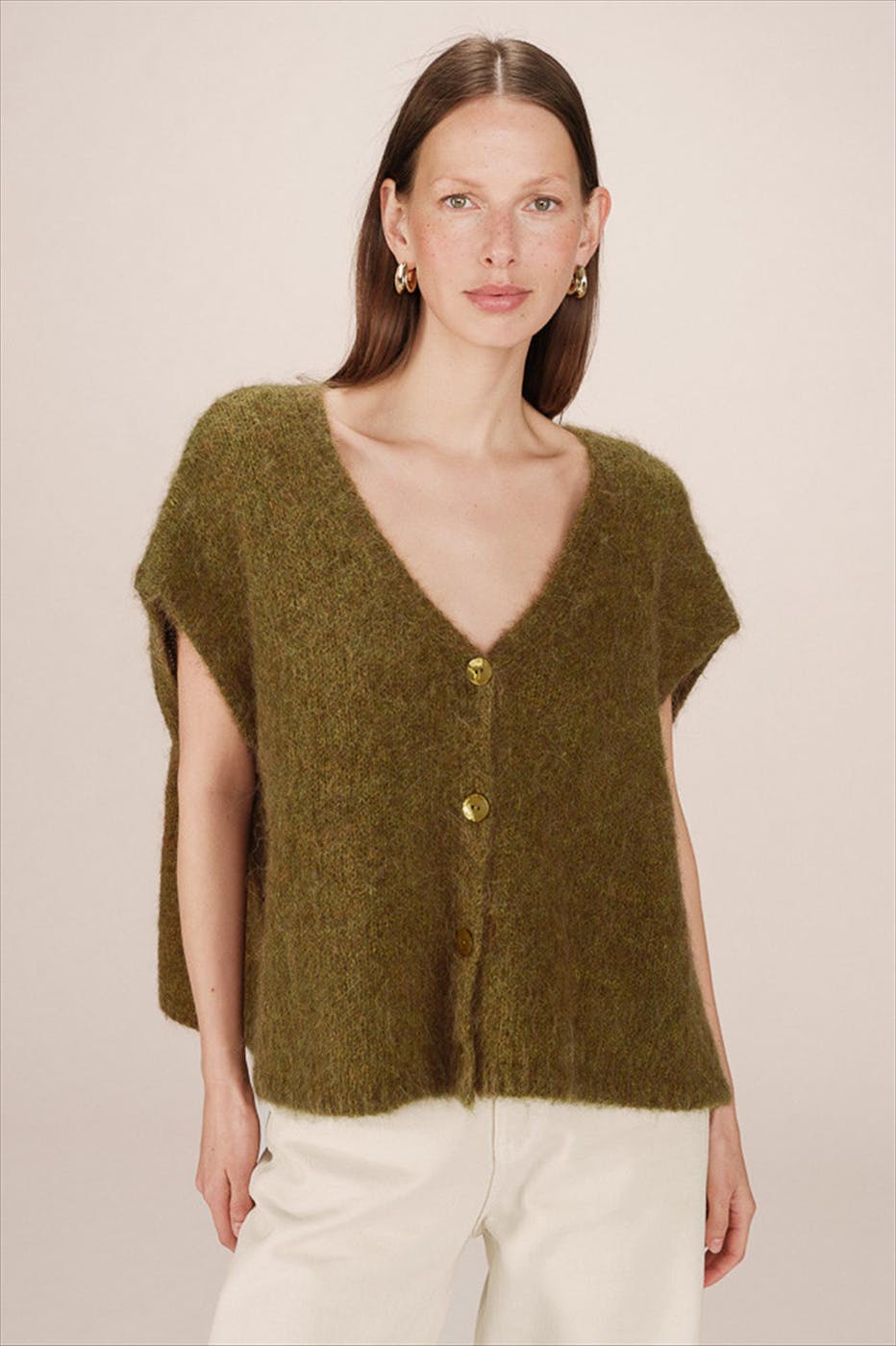 Grace & Mila - Olijfgroene Savant cardigan