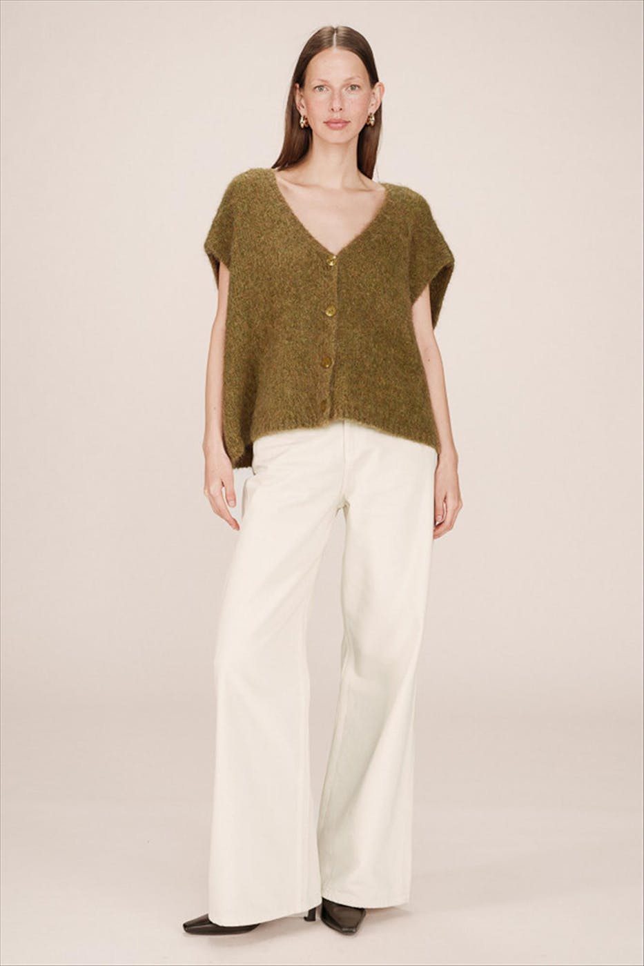 Grace & Mila - Olijfgroene Savant cardigan