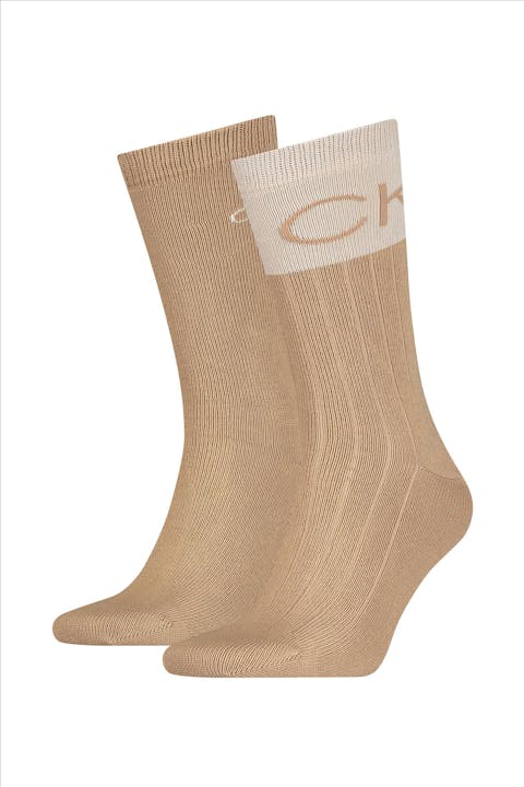 Calvin Klein - Biege 2-pack sokken, one size