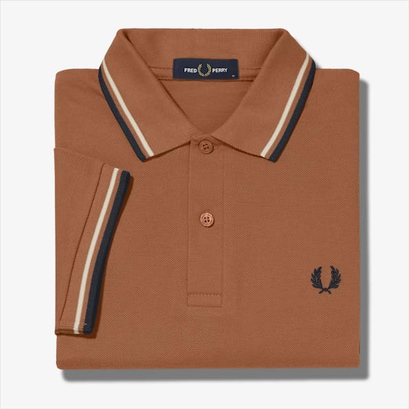 Fred Perry - Cognac Twin Tipped Polo