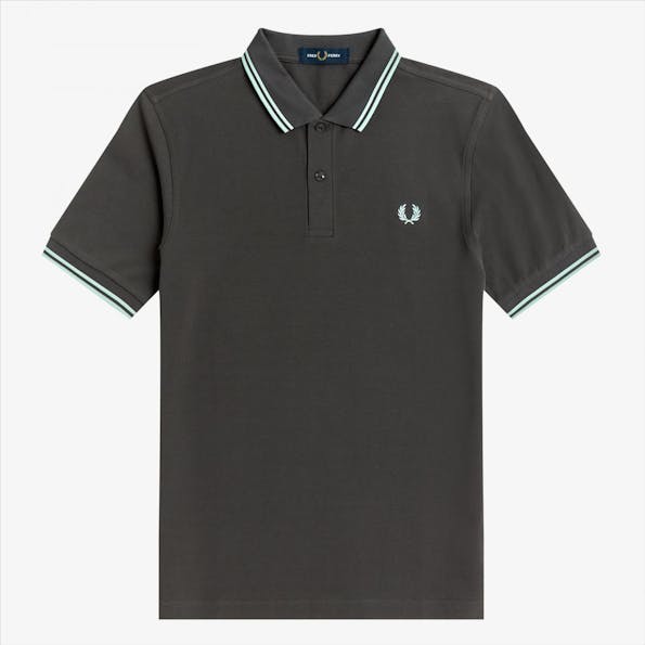 Fred Perry - Donkergrijze Twin Tipped polo