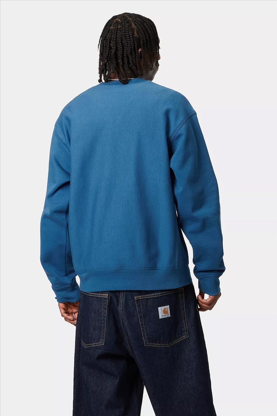Carhartt WIP - Middenblauwe American Script sweater