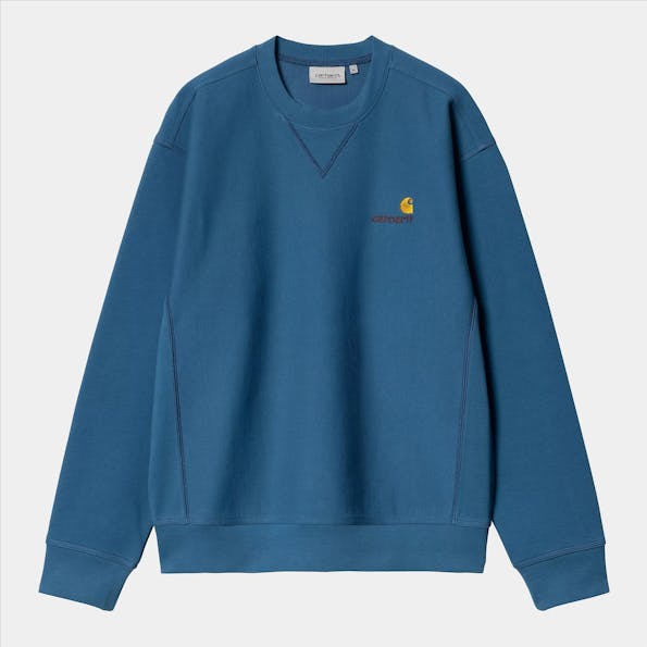 Carhartt WIP - Middenblauwe American Script sweater