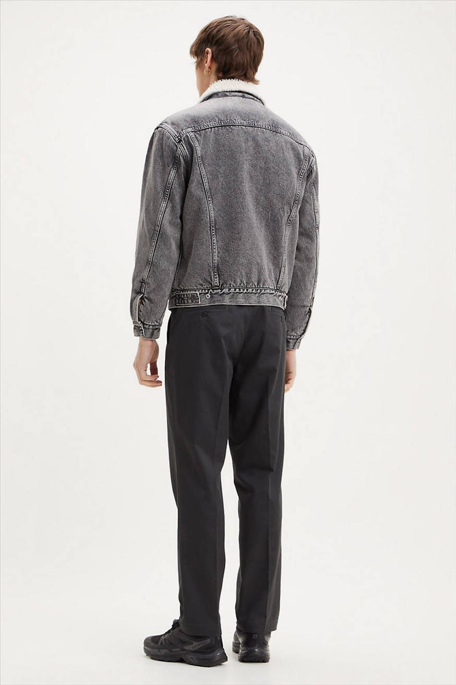 Levi's - Donkergrijze Vintage Sherpa jeansjas
