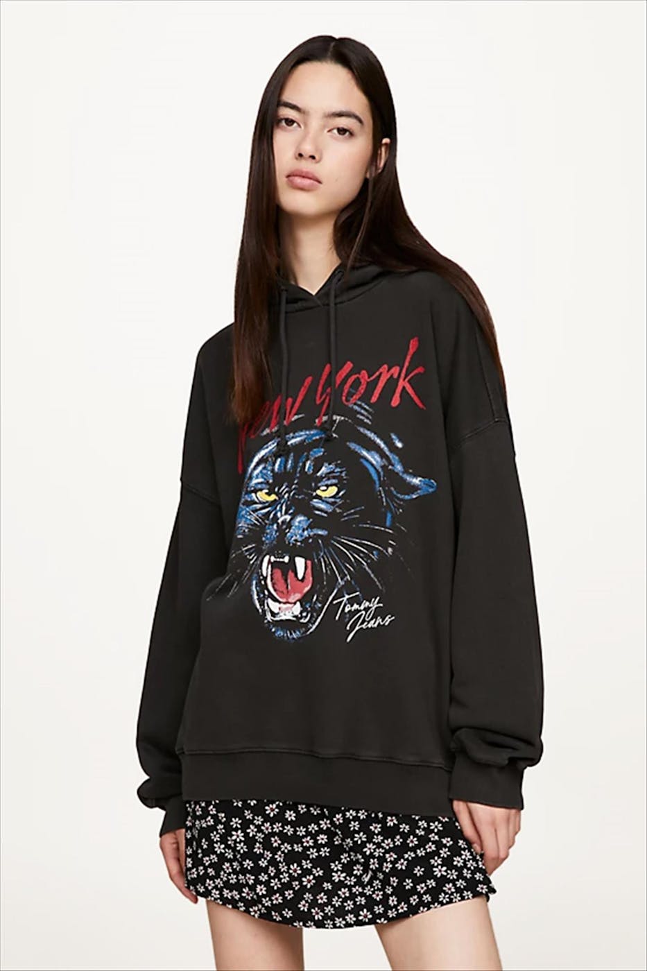 Tommy Jeans - Zwarte Panther hoodie