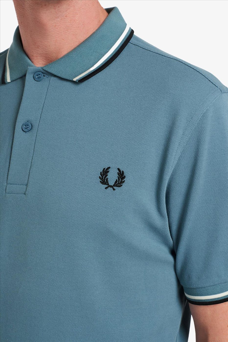 Fred Perry - Petrol-zwarte Twin Tipped Polo