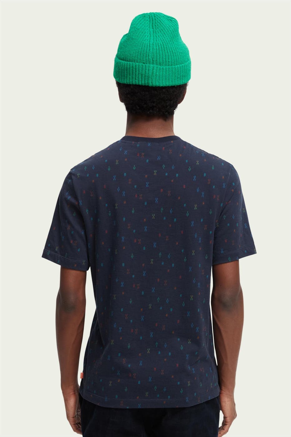 Scotch & Soda - Donkerblauwe Printed T-shirt