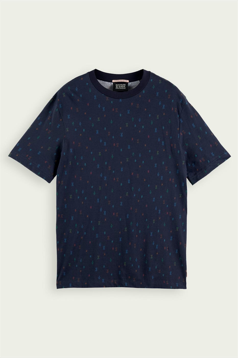 Scotch & Soda - Donkerblauwe Printed T-shirt